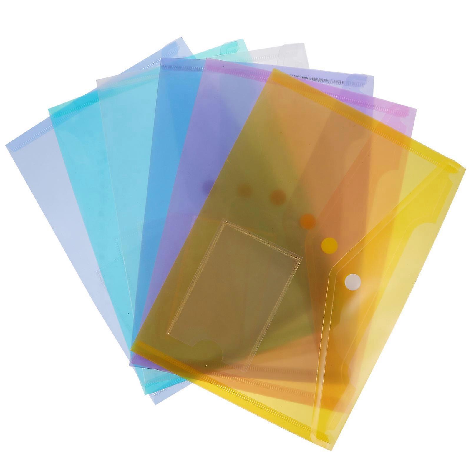 Transparent Pocket Folder File Pouch for Students and Office Workers PP Plastic Material 30Set