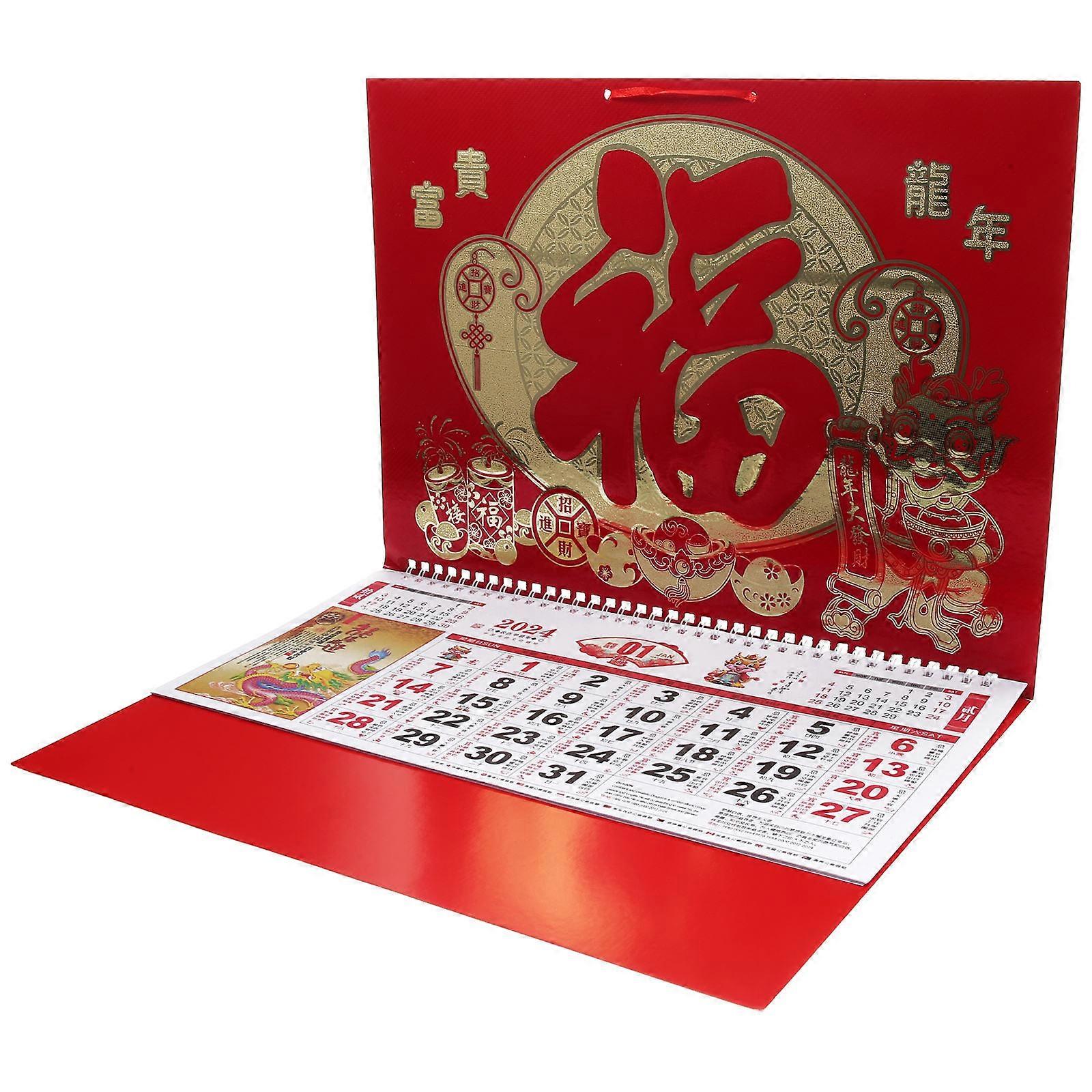 2024 New Year Calendar Hanging Wall Calendar for Home Use 2Pcs