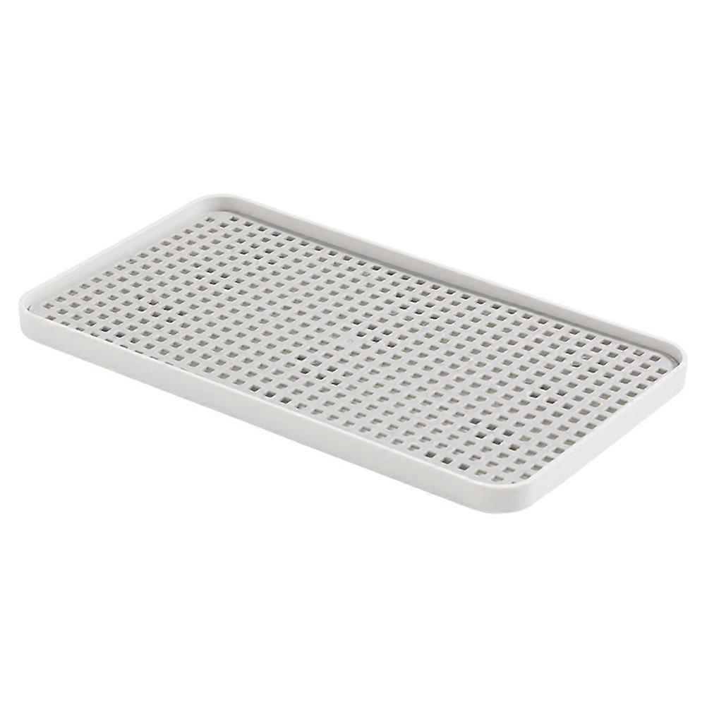 Plastic Draining Tray Kitchen Draining Plate for Storage Use 2Pcs White