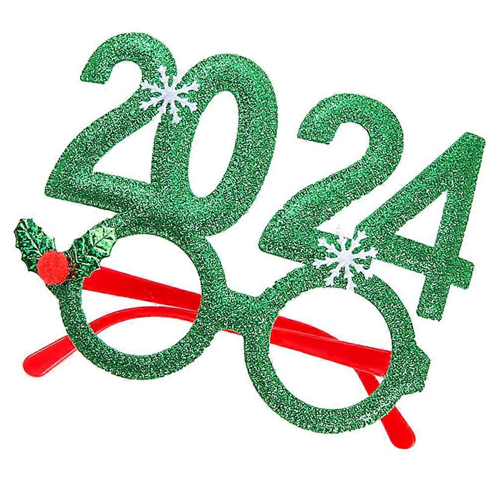 Christmas Party Eyewear for Decor Featuring 4Pcs Green Glasses Frames