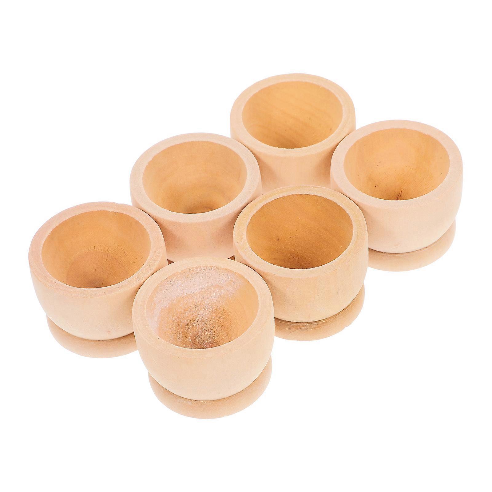 Wooden Easter Egg Holder for Boiled Eggs 18Pcs DIY Crafts Set