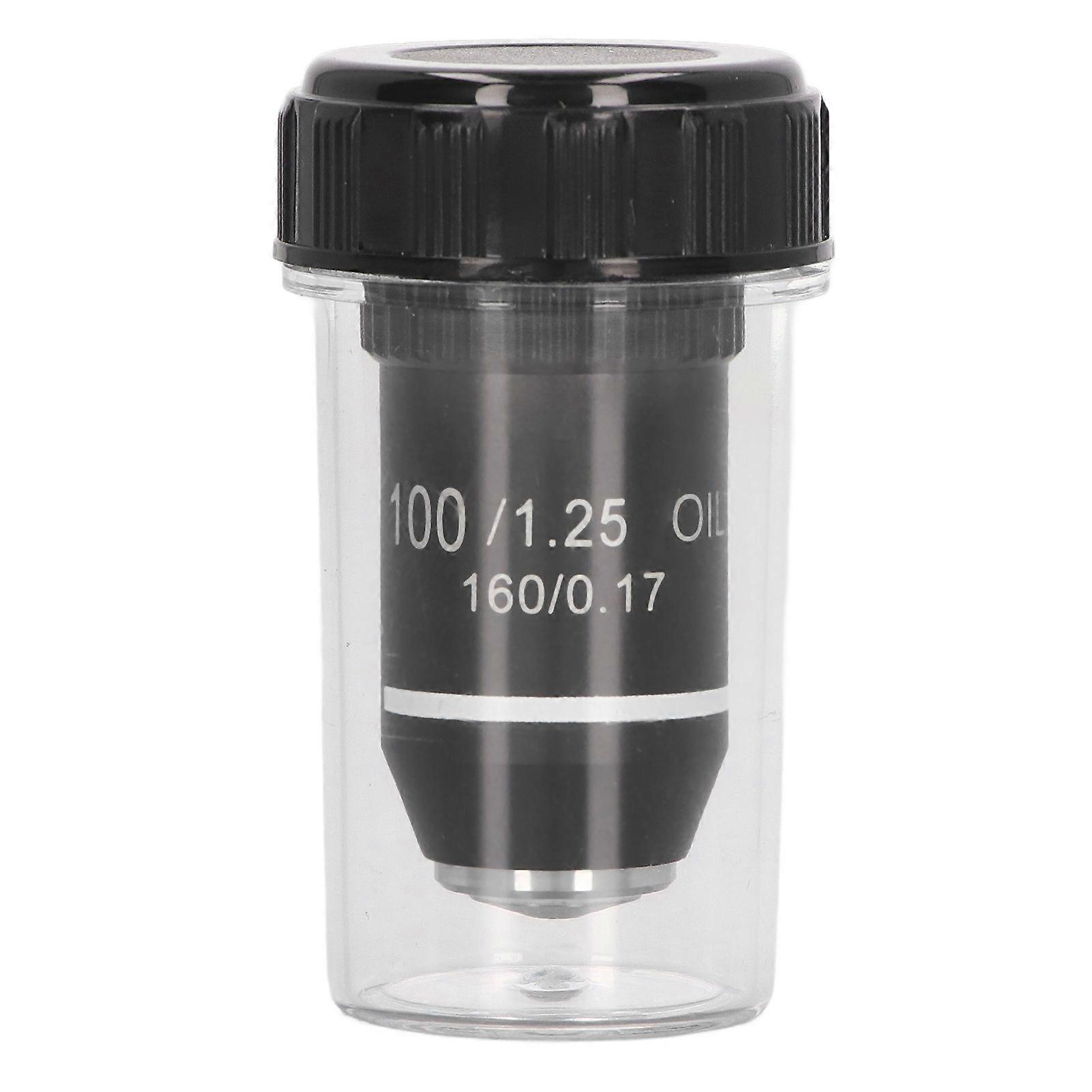 Microscope Objective Lens Replacement 100X Magnification High Power Lens 20.2mm Interface
