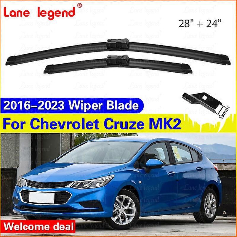 Applies to For Chevrolet Cruze MK 2 2016 - 2023 LHD Front Wiper Blades Windshield Windscreen Window Car Rain Brushes 28"+24"