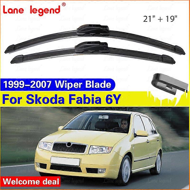 Applies to Car Wiper Blade Front Window Windscreen Windshield Wipers Blades Auto Accessories For Skoda Fabia 6Y 1999-2007 MK1 21"+19"