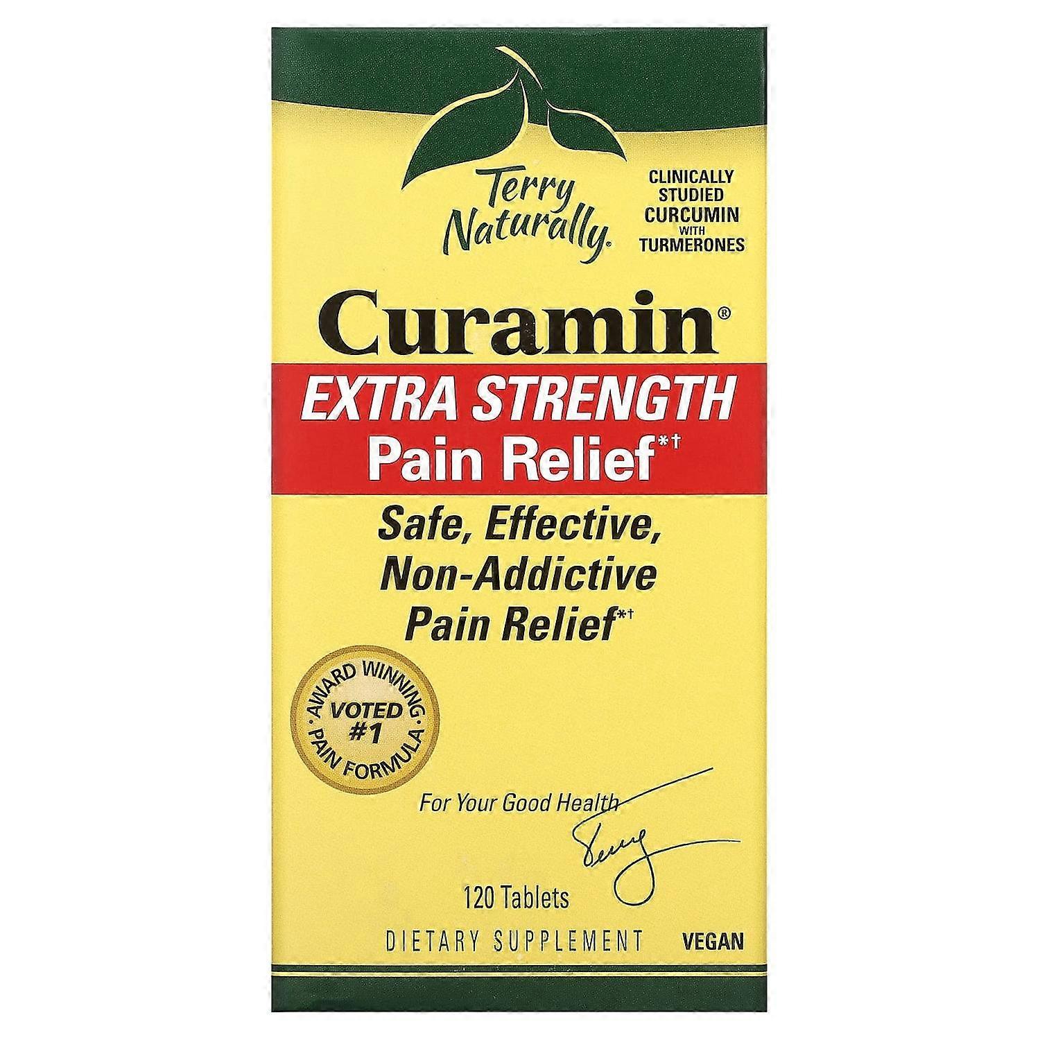 Terry Naturally Terry naturalmente, Curamin, Sollievo dal dolore, Extra Strength , 120 compresse