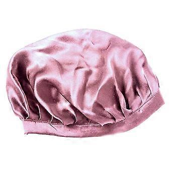 Touca de dormir elástica de seda com cadarço para cuidados com os cabelos, touca de dormir para mulheres