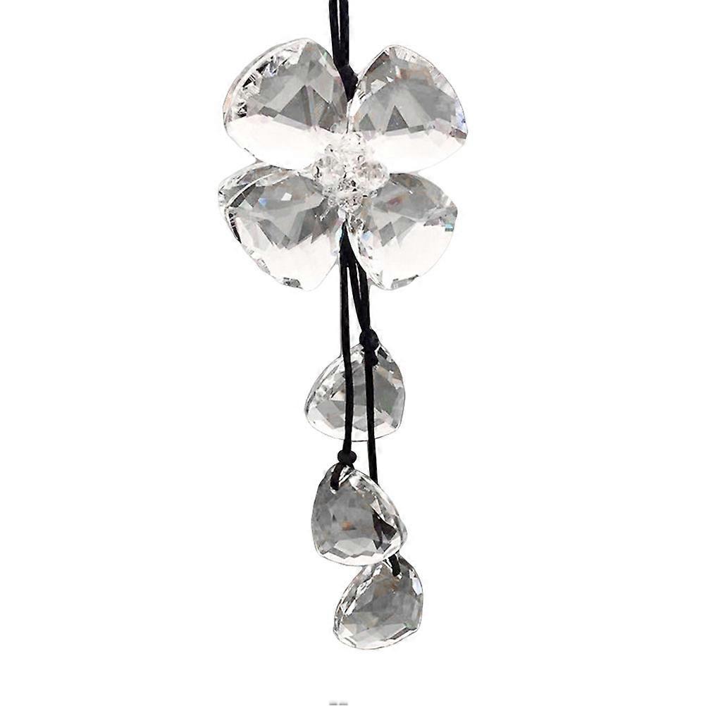 Car Crystal Charm Four Leaf Clover Hanging Decoration 3Pcs Pack