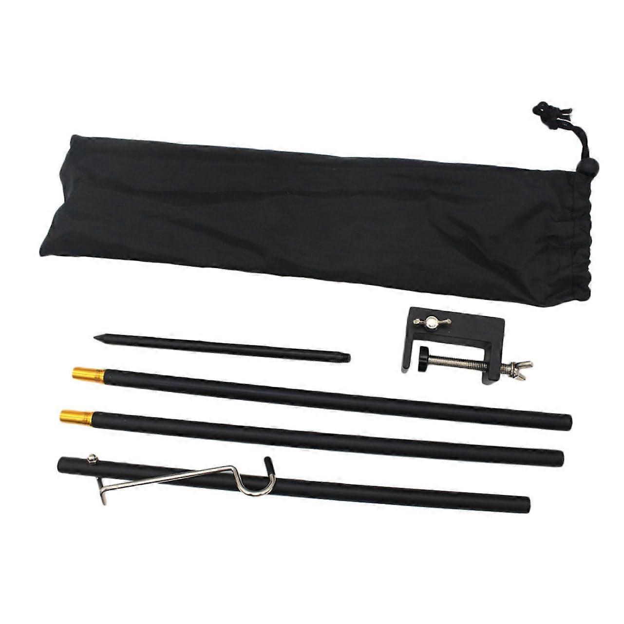 Outdoor Camping Lamp Pole Portable Aluminium Alloy Lantern Stand with Hook for Tent Fishing Hiking and Outdoor Use