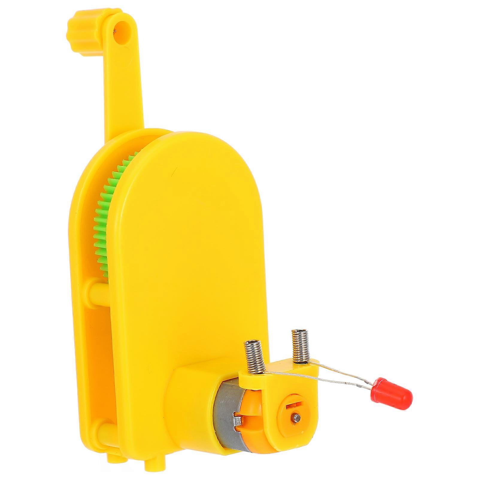 Hand Cranked Generator For Educators And Students 8.00X5.00X4.50CM Yellow Practical Learning Tool 1 Set