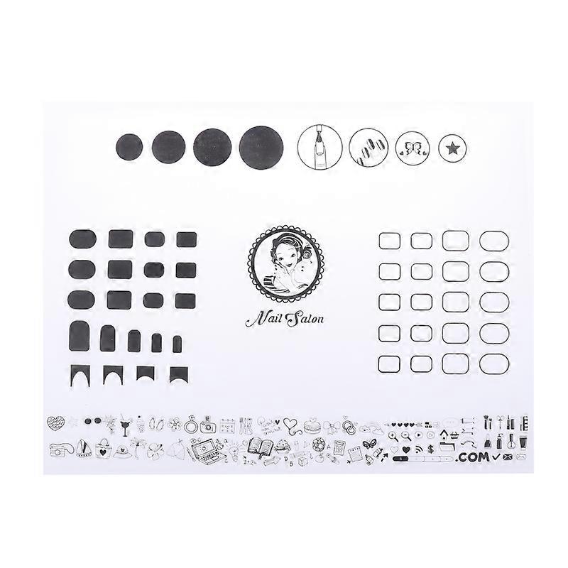 Silicone Nail Practice Training Sheet Mat Manicure Liquid Acrylic Tips Application Learning Tool Nail Art Tools