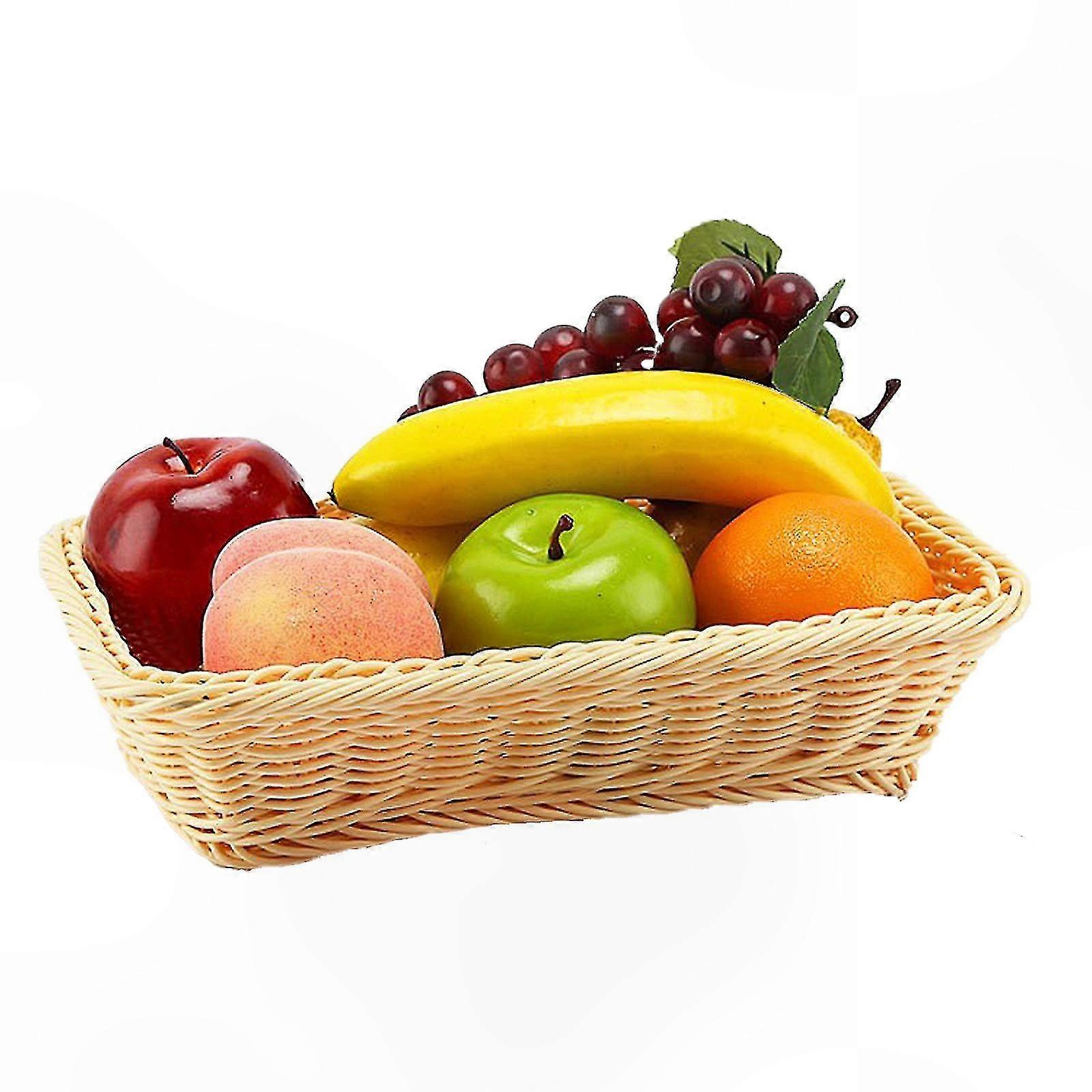 Artificial Fruits Set for Decoration, Fake Fruits Props with Basket, 8 Kinds of Fruit