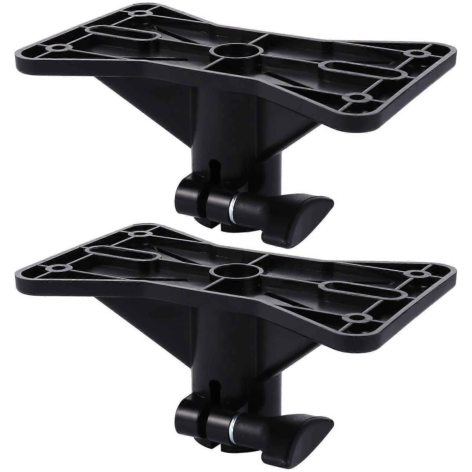 2pcs Exterior Speaker Mounting Bracket Insert Mount Cabinet Stand for Stage (Black)