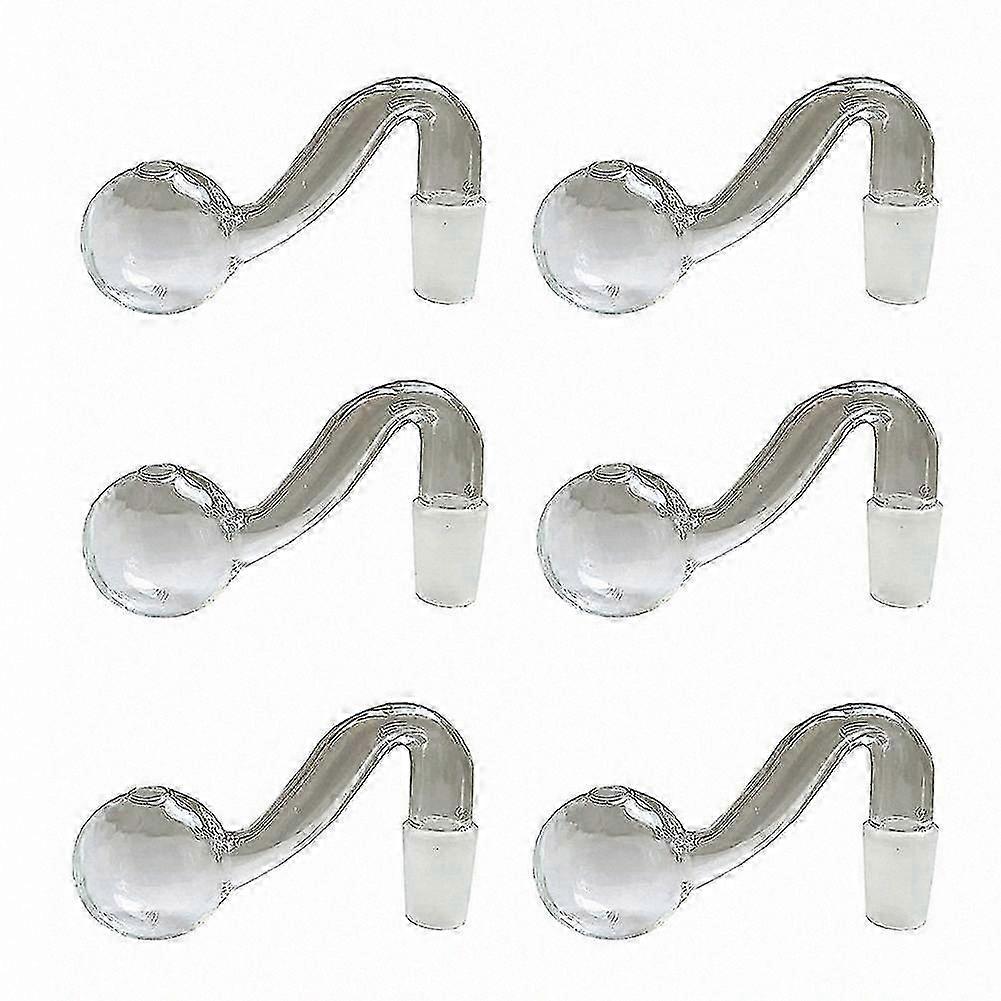 6 Pcs Glass Oil Lamp Burners, 14mm Funnels for Science and Lab Experiments