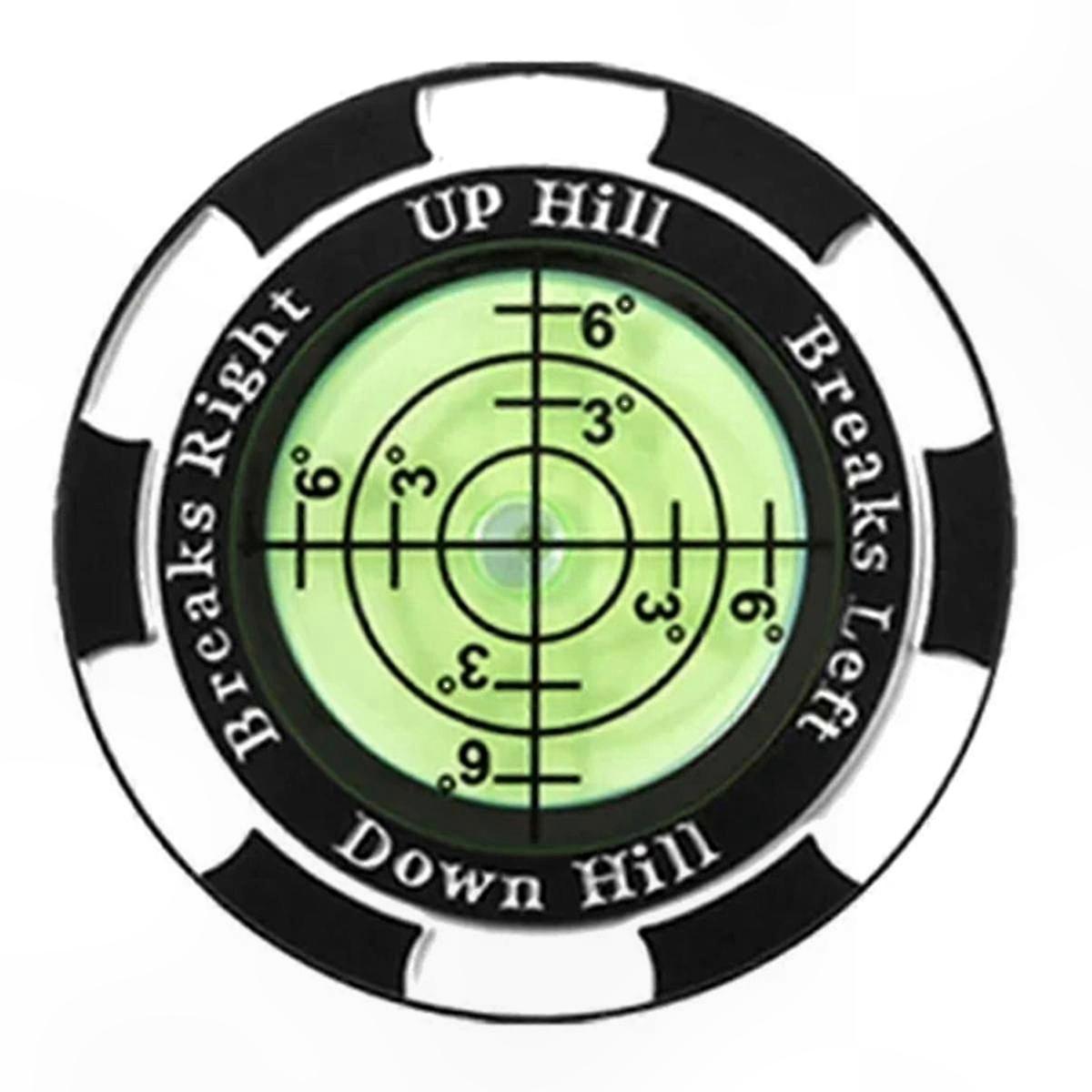 Portable Golf Ball Marker with Precision Putting Green Reader Clip for Green Reading Training Aid