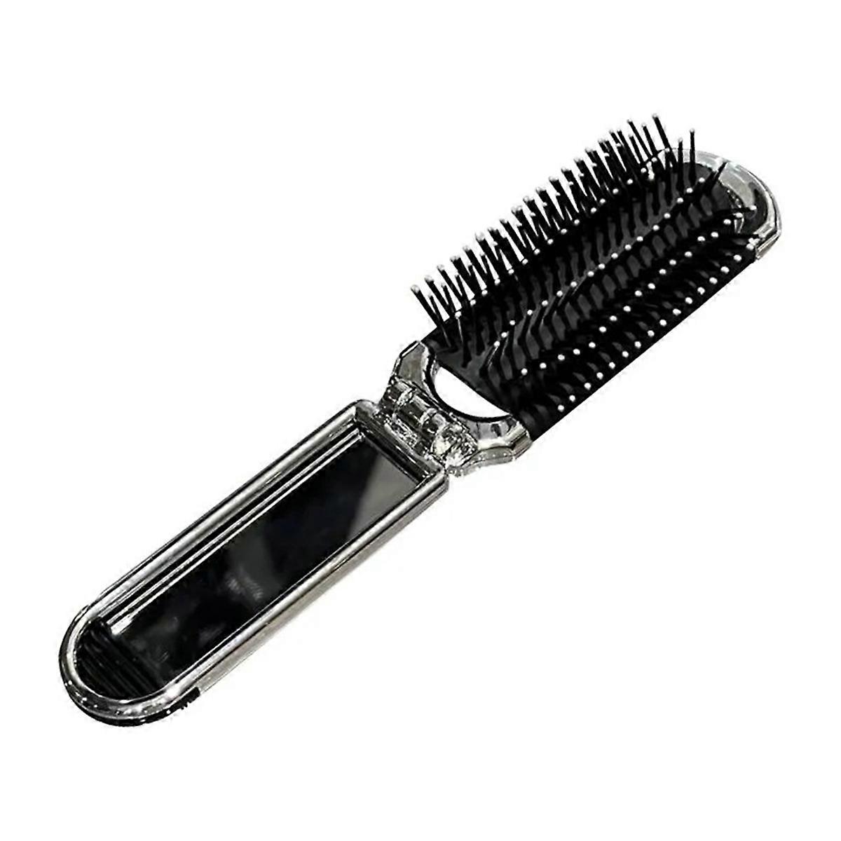 2-in-1 Portable Folding Comb & Mirror Makeup Tool