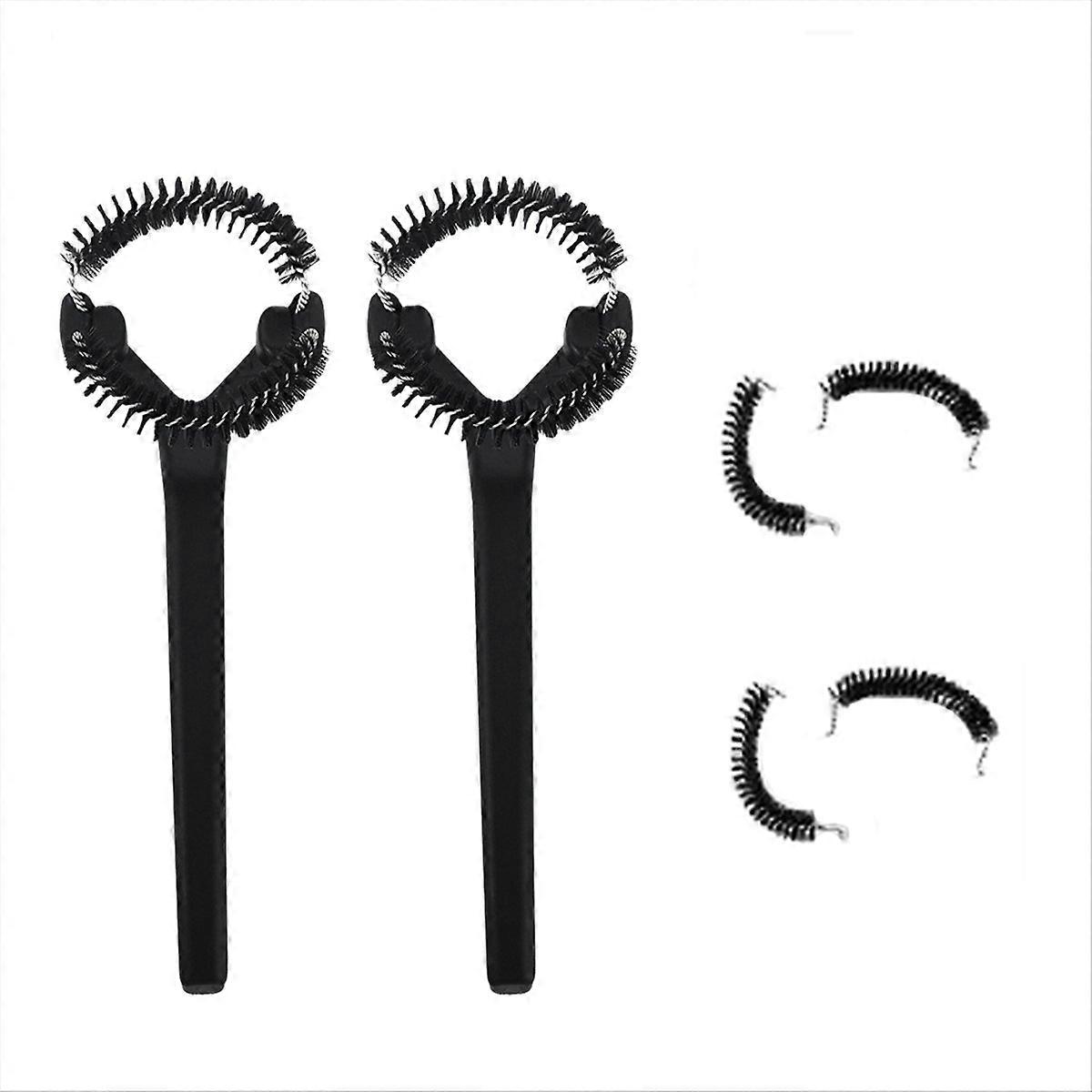 2Pcs Coffee Machine Cleaning Brush Detachable Nylon Bristles A