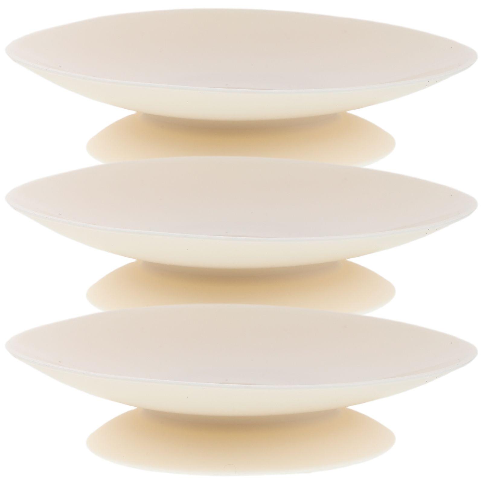 3PCS Silicone Suction Cups: Double-Sided Tableware Sucker Pads for Toddler Elderly and Patient Fixing Tableware Plate Bowl