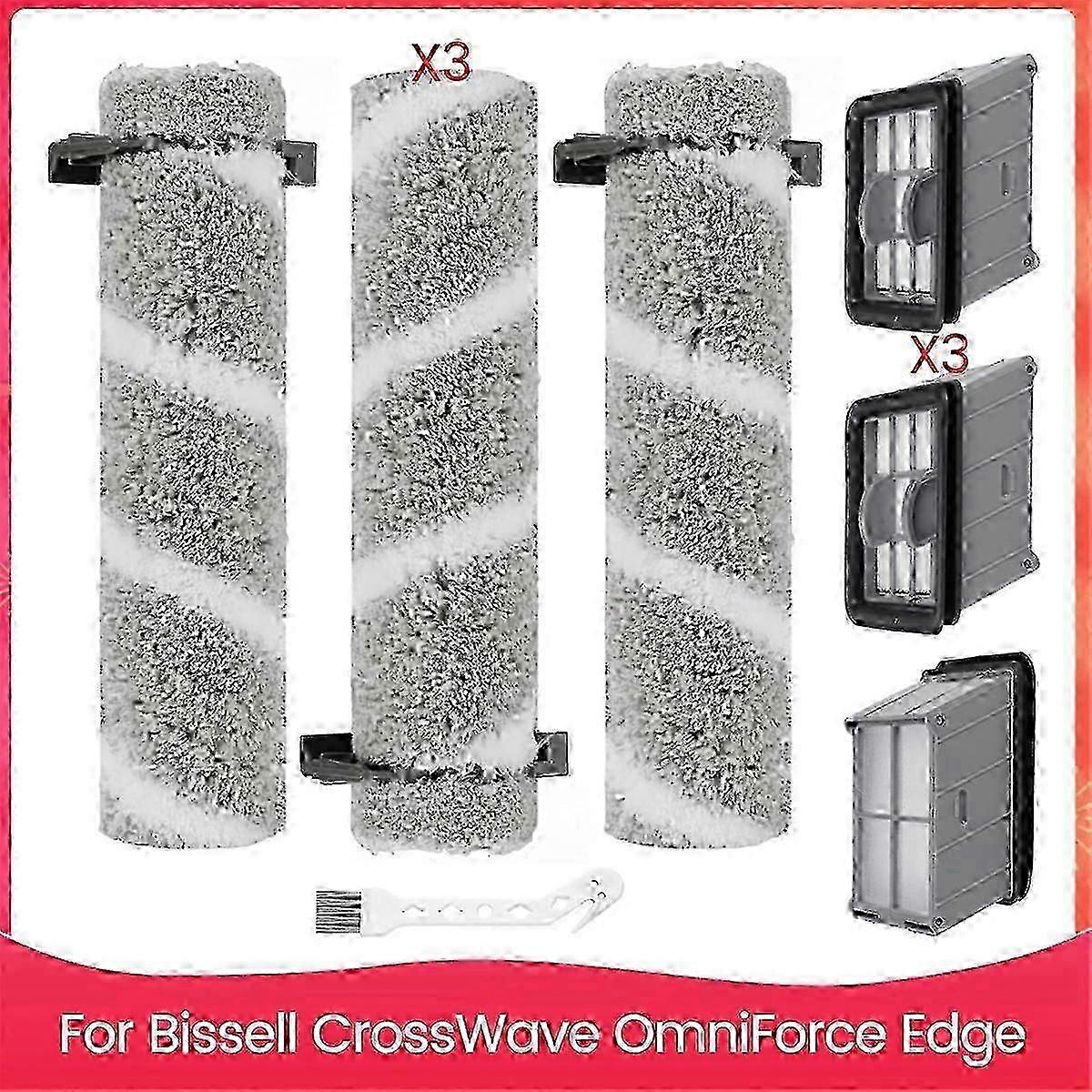 for Bissell CrossWave OmniForce Edge Brush and Filter Replacement