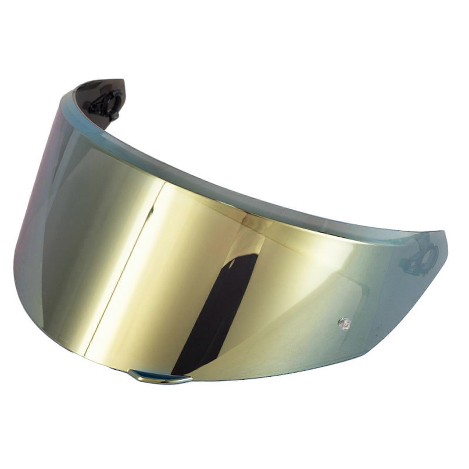 Darbeye Dayanıklı Kask Vizörleri UV400 Korumalı Elektrokaplama Motosiklet Kaskı Vizör Lensi K3 E2206 Altın Tabletler İçin Uygundur