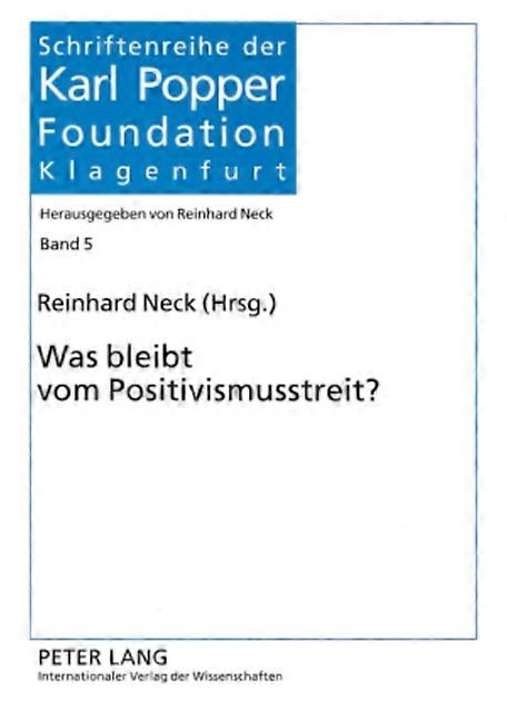 Was Bleibt Vom Positivismusstreit Paperback