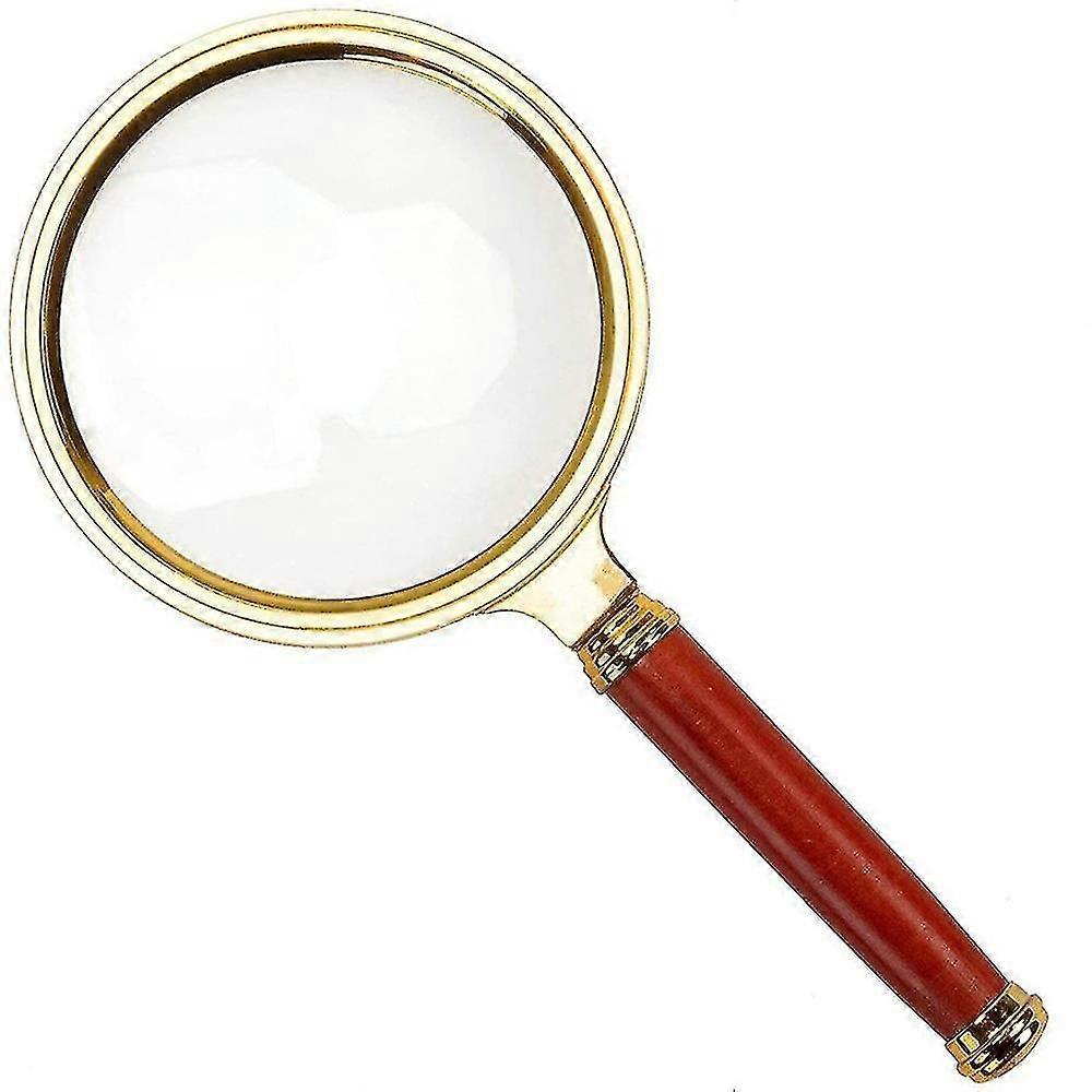handheld magnifier 10x with antique handle for reading