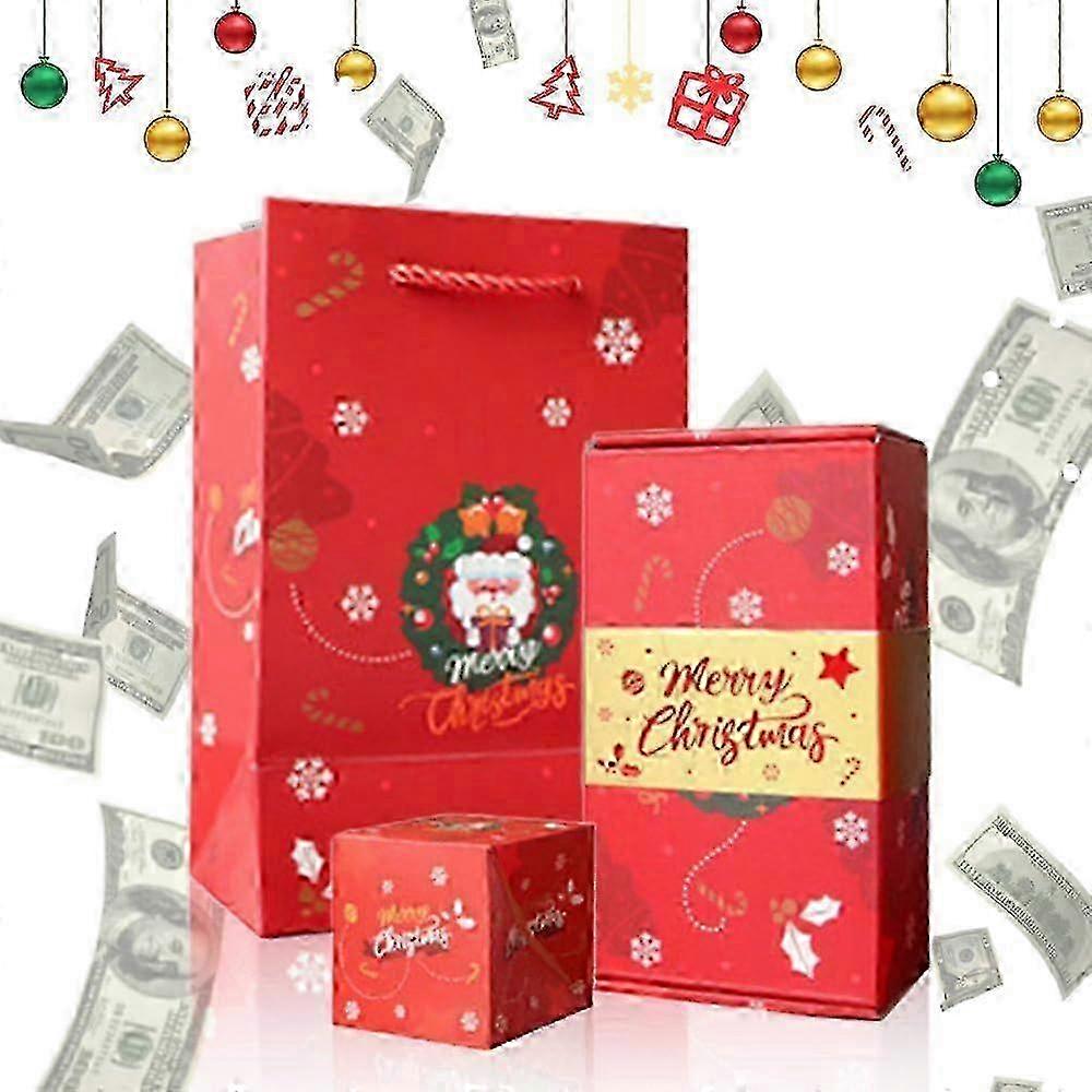 Überraschungsbox Geschenkbox Explosion, Frohe Weihnachten Falten Pop-Up Explosion Geschenkbox