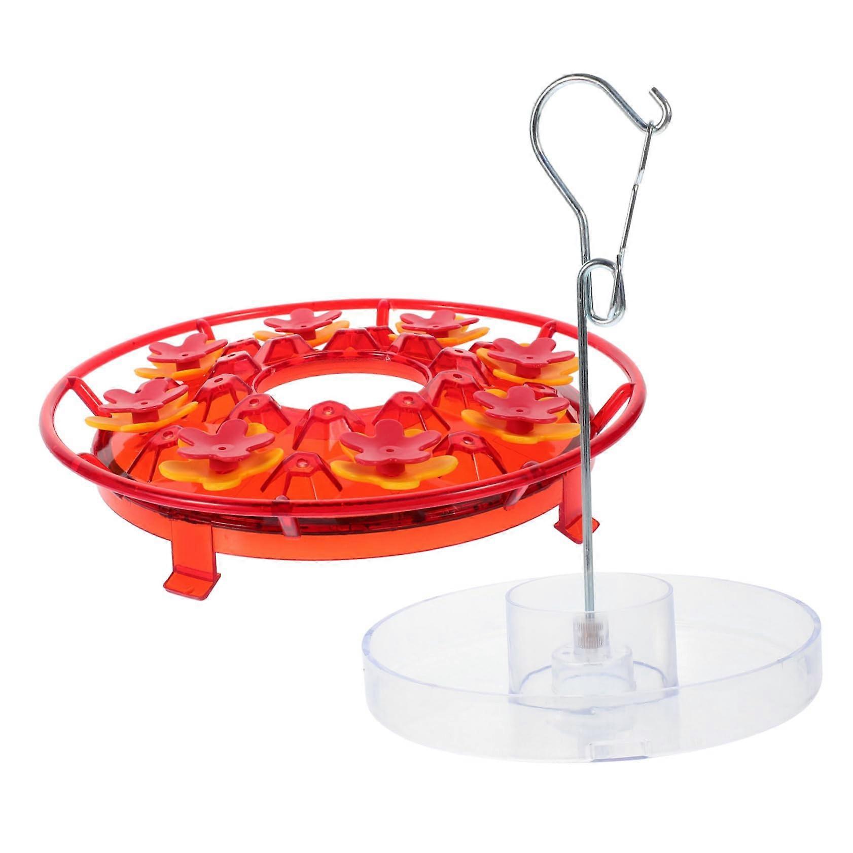 Outdoor Bird Feeder Round Flower Design Parrot Feeding Box Easy Refill Clean SquirrelResistant