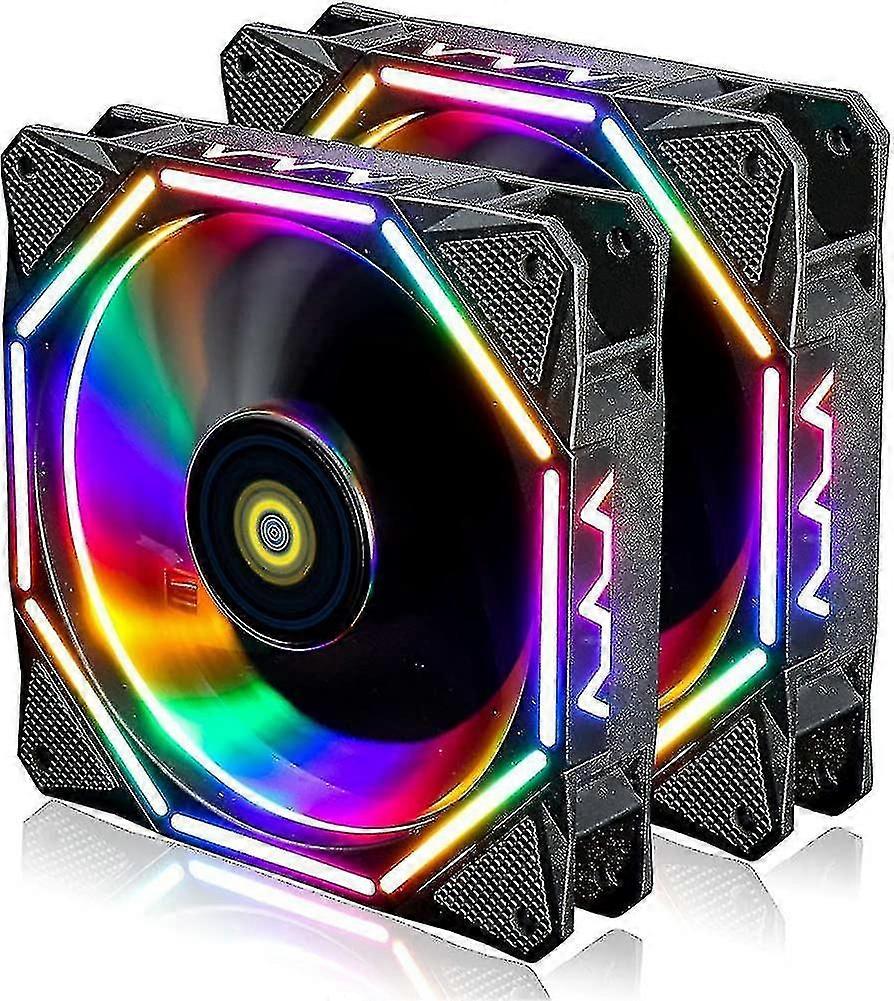 120ミリメートルケースファン、超静かなRGBは、デスクトップコンピュータの冷却ファンを導いた - 共同