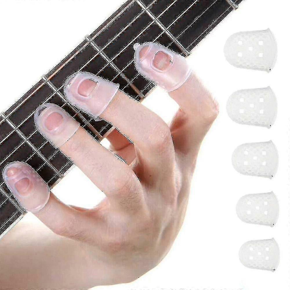Silicone Finger Tip Guard Protector Thumb Cover Needle Ukelele