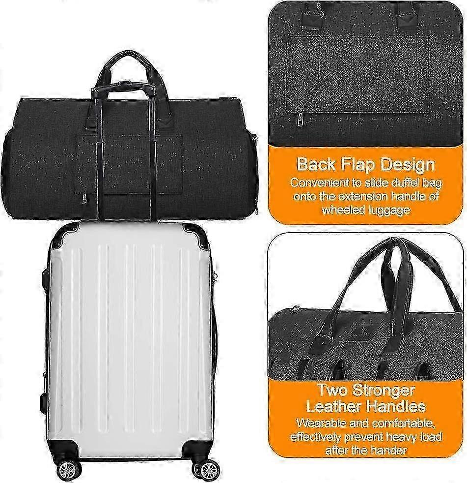 45" Suit Carrier Bag - Convertible Garment Bag with Shoulder Strap Handles Multipurpose Duffel Bag for Storage and Travel 2025
