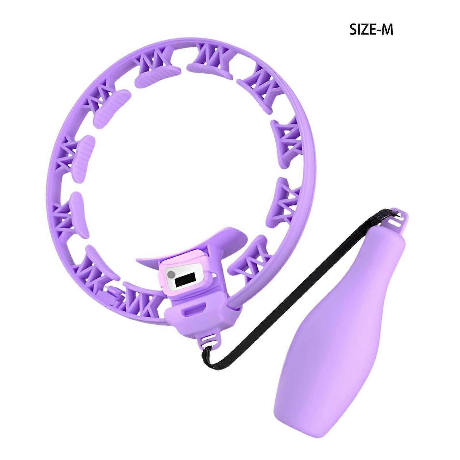 Waist Slimming Exercise Hoop With 16 Detachable Assemblies And Secure Turn Structure Everyone Skill Grades  Purple M