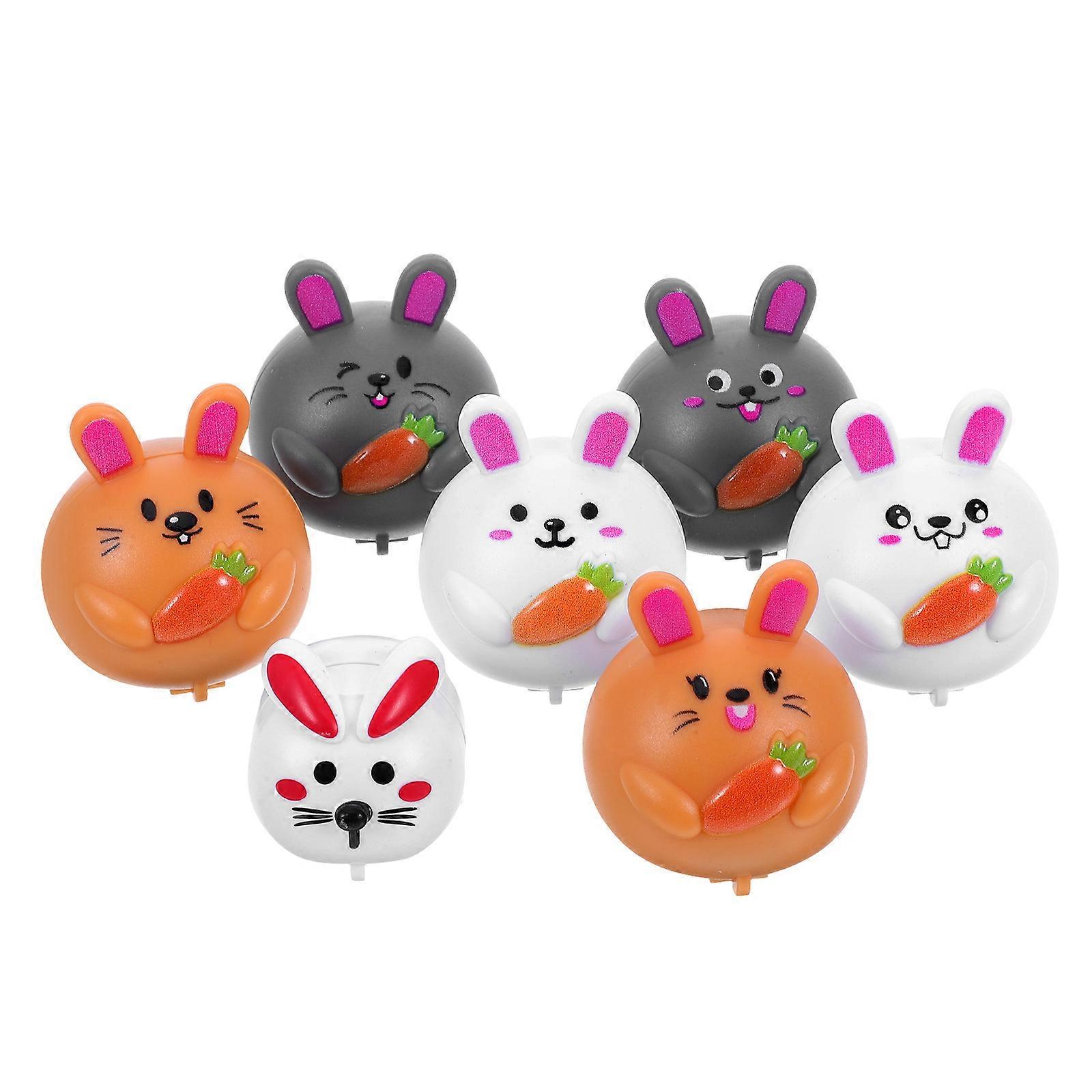 Children's Toy Cartoon Bunny Car Toy Pull Back 7Pcs for Playing