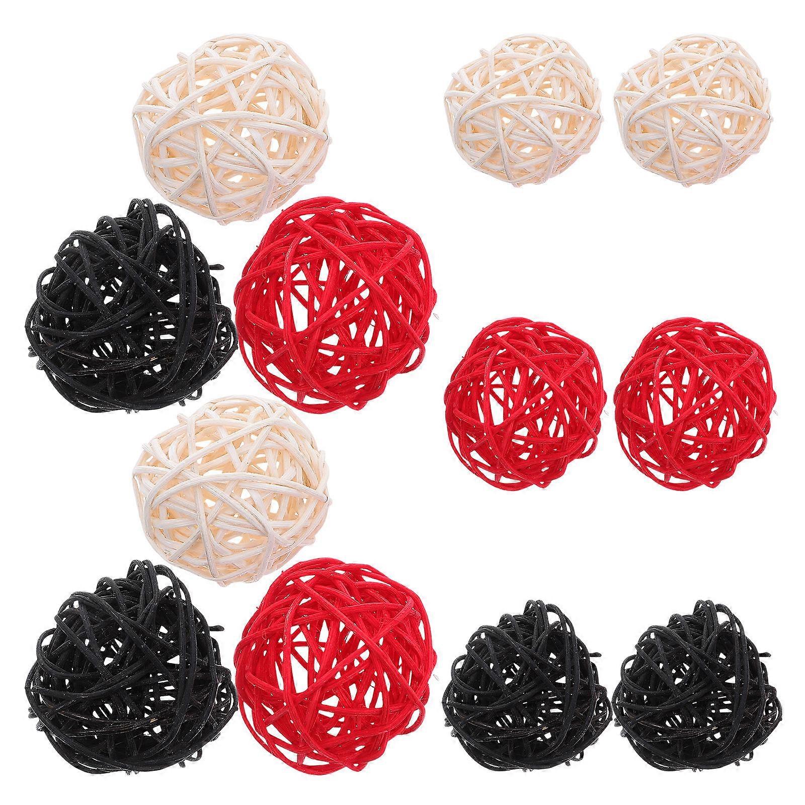 Aromatherapy Diffuser Balls Rattan Decorative for Vase 15Pcs Set