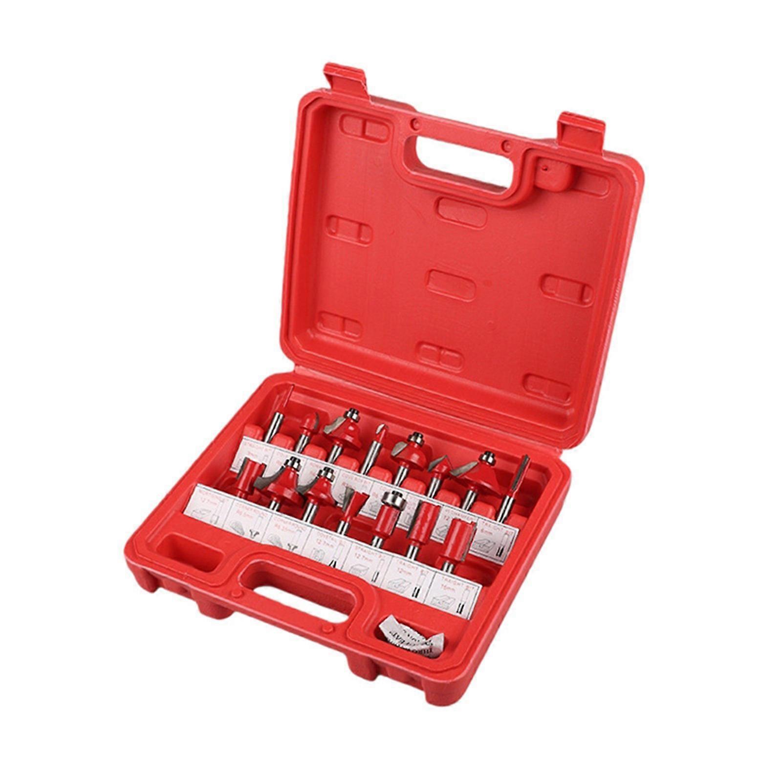 Multi Purpose Woodworking Router Bit Set Includes Cabinet Door Rail Stile Cutting Tool for Furniture Crafting Projects Multicolor