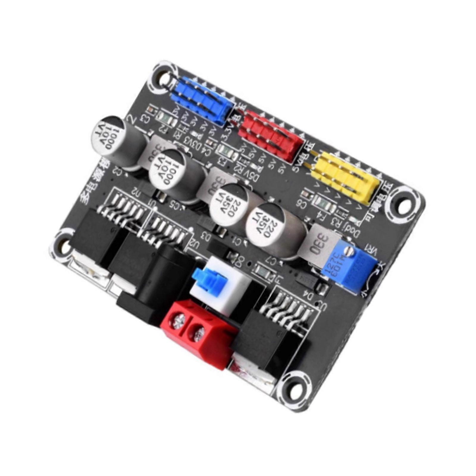 Aluminum Capacitors Power Supply Module Adjustable 3.3V 5V Output With Safety Indicators For Prototyping Multicolor