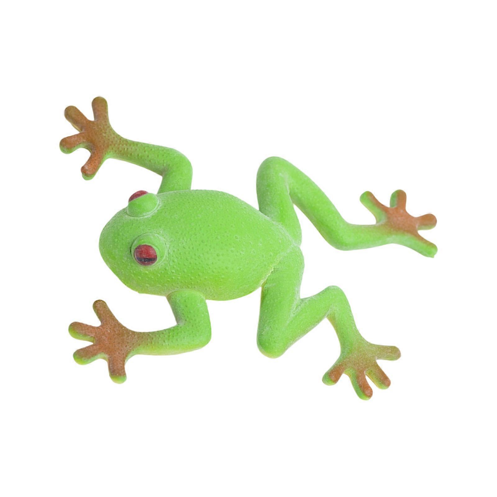 Soft TPR Treefrog Joke Toy Realistic Soft handling Ease and Participatory Play  Yellow