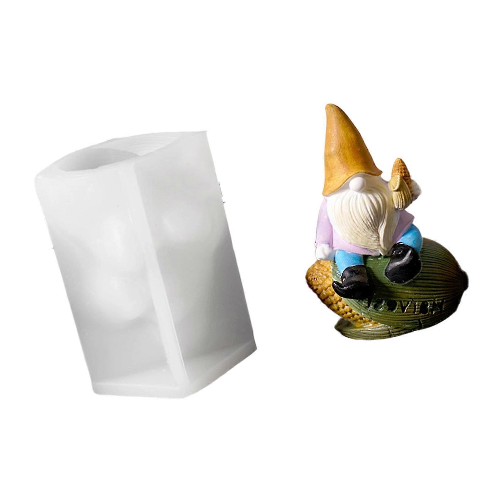 Practical Craft Mold Dwarf Shape Handmade Supplies Ornament Moulds Silicone Texture for Clay Wax and Resin Crafting Multicolor