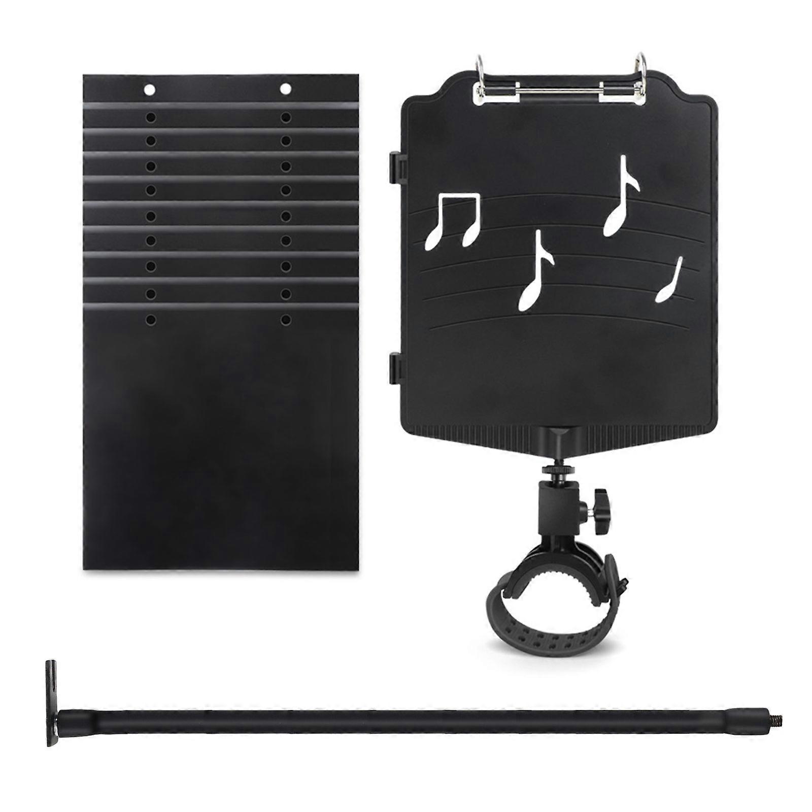 מחזיק נבל לקלרינט, מעמד לקיבוע תווים לקלרינט, מרקם ABS וסיליקון, מושלם לניהול קל של תווים, צבעים רבים