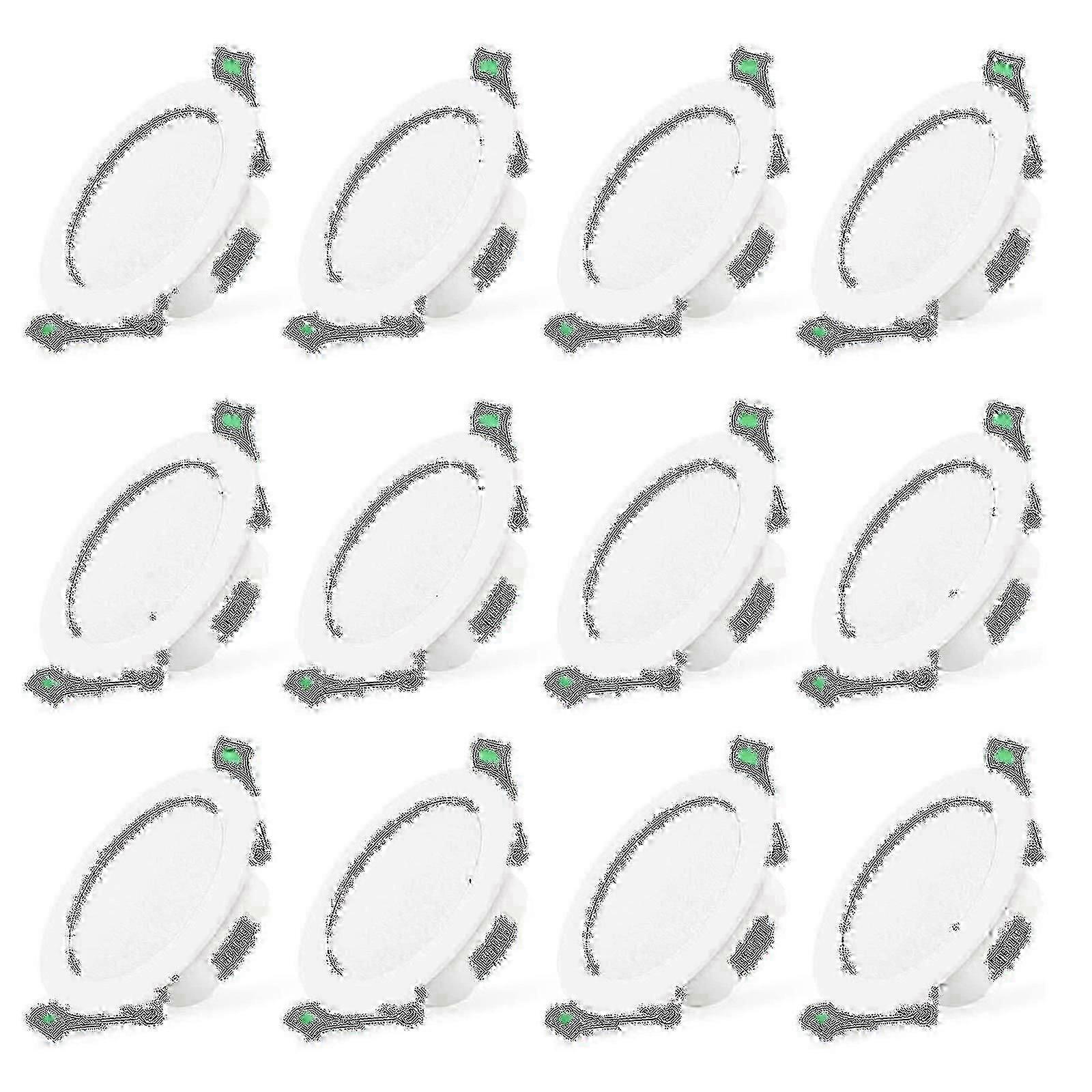 Unbrand 12pcs 7w White Led Downlight Recessed Ceiling Lights Slim Spot Light