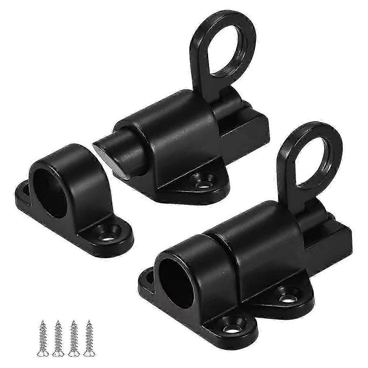 2 Pack Spring Loaded Latch Sliding Lock, Used For Automatic Door Closing Barrel Latch Automatic Sli