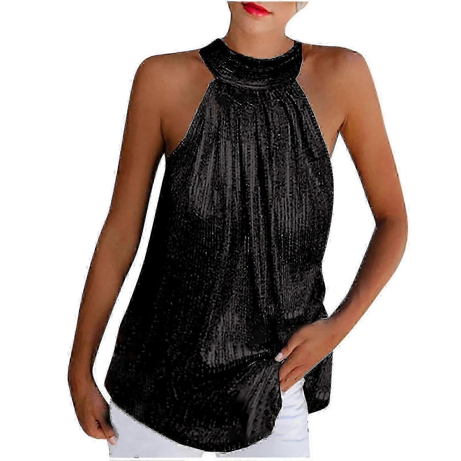 New Women's Sequined Halter Top