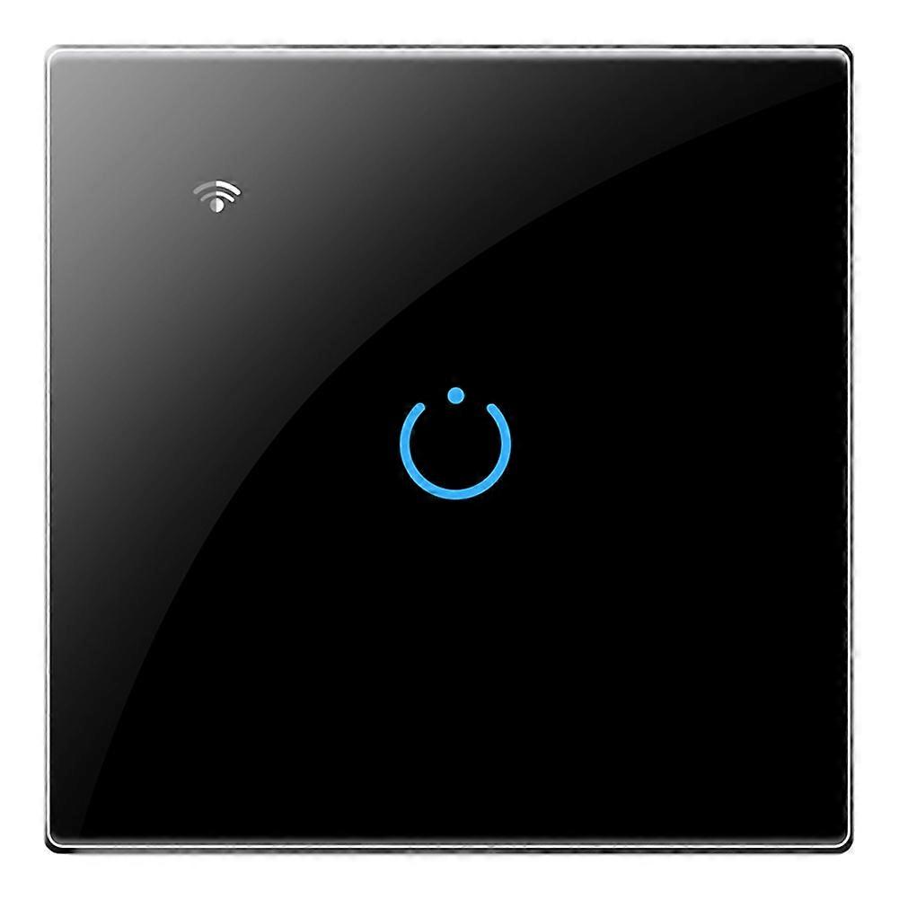 Thoughthome Tuya Wifi Smart Switch Touch Light Switch Zero Fire Line 1 Switch Black
