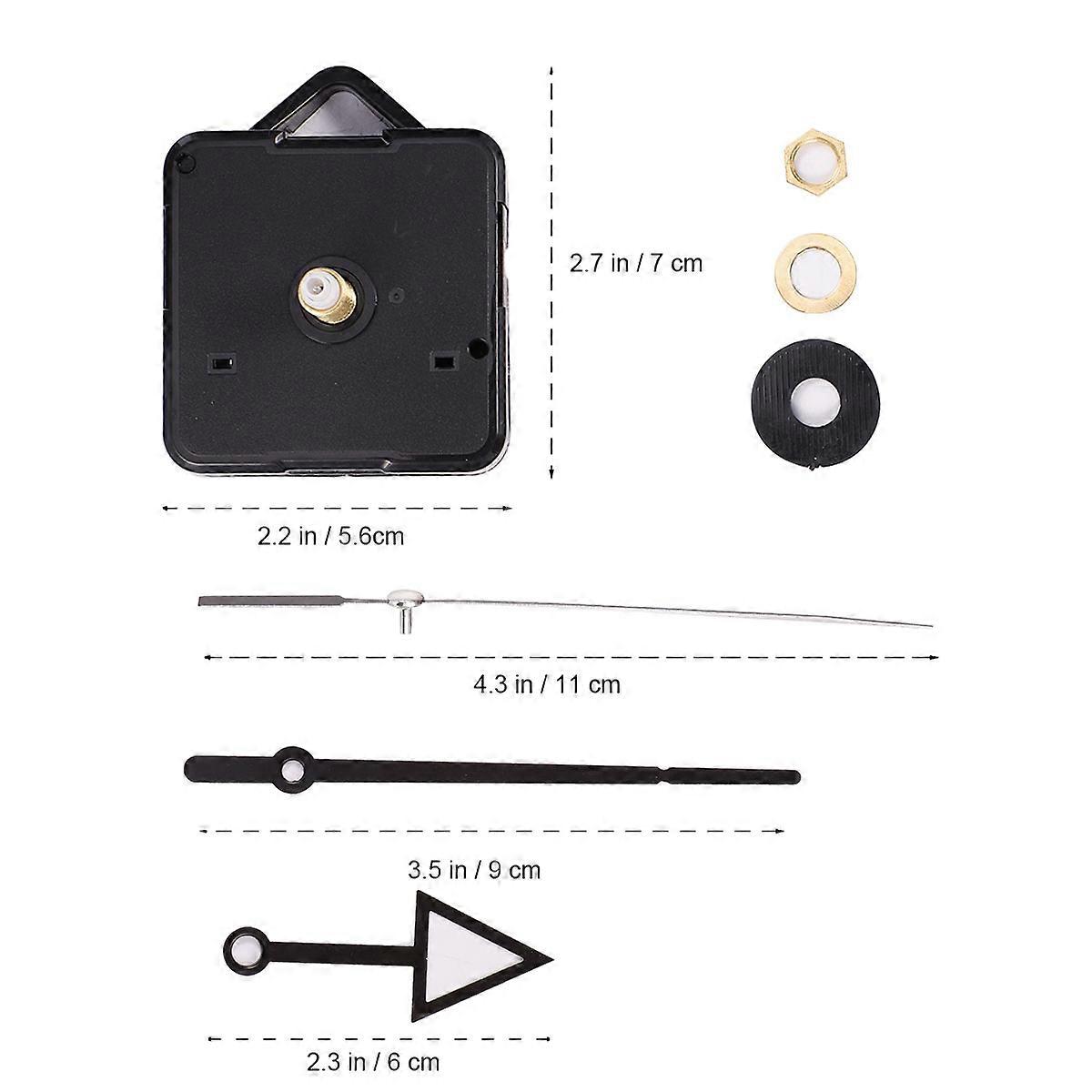 Clock Movement Wall Clock Replacement Parts Silent Sweep Second Precise Timekeeping 5.50X5.50X3.00CM 1Set