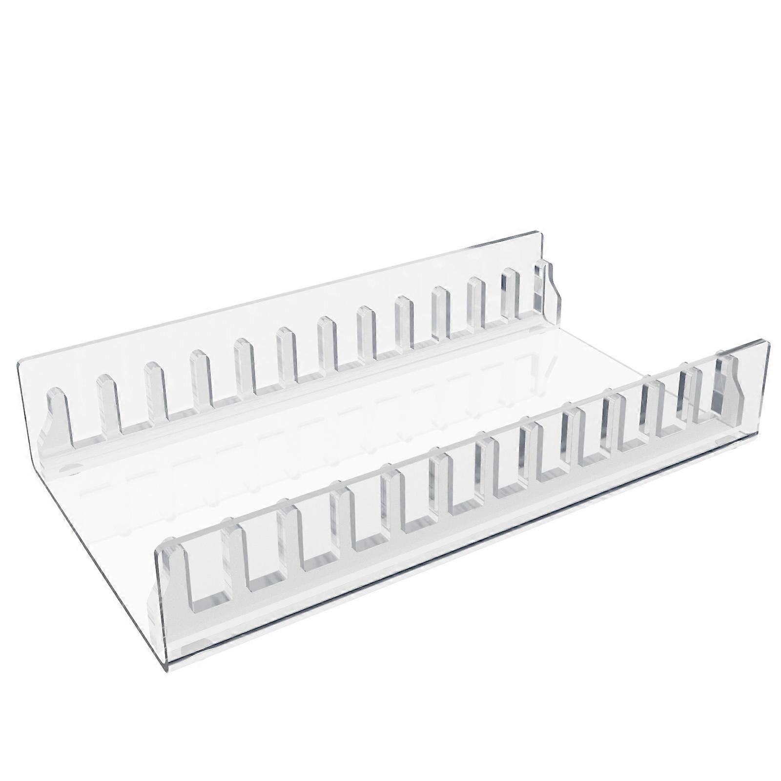 Clear Acrylic Display Stand For Console Disks Game Case Holds 12 Titles Space Saving Design Multicolor