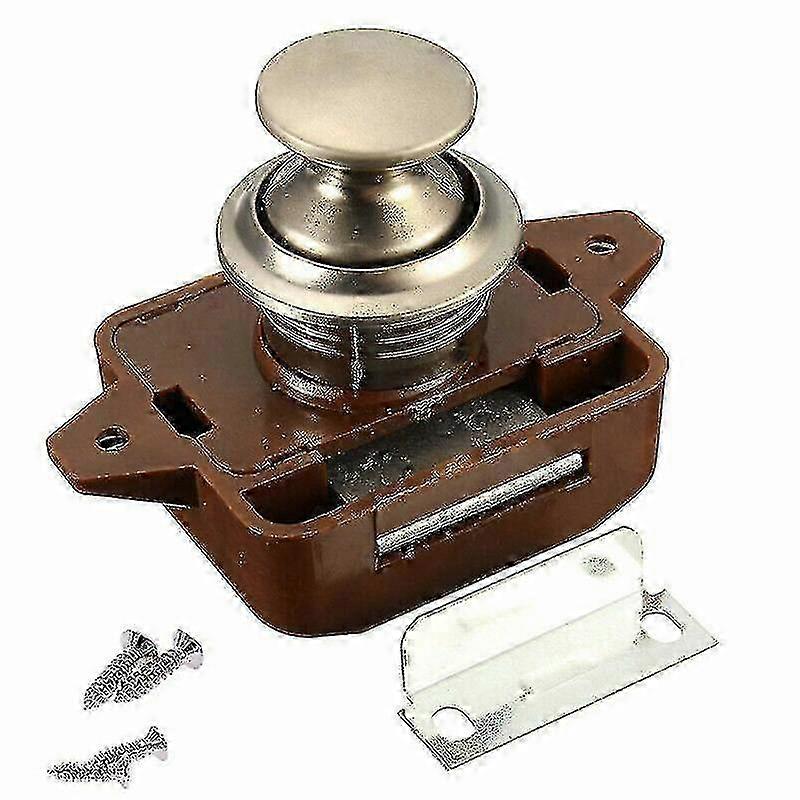 Latch Knob Push Button Catch Lock Cupboard Door Motorhome Camper Caravan Cabinet p