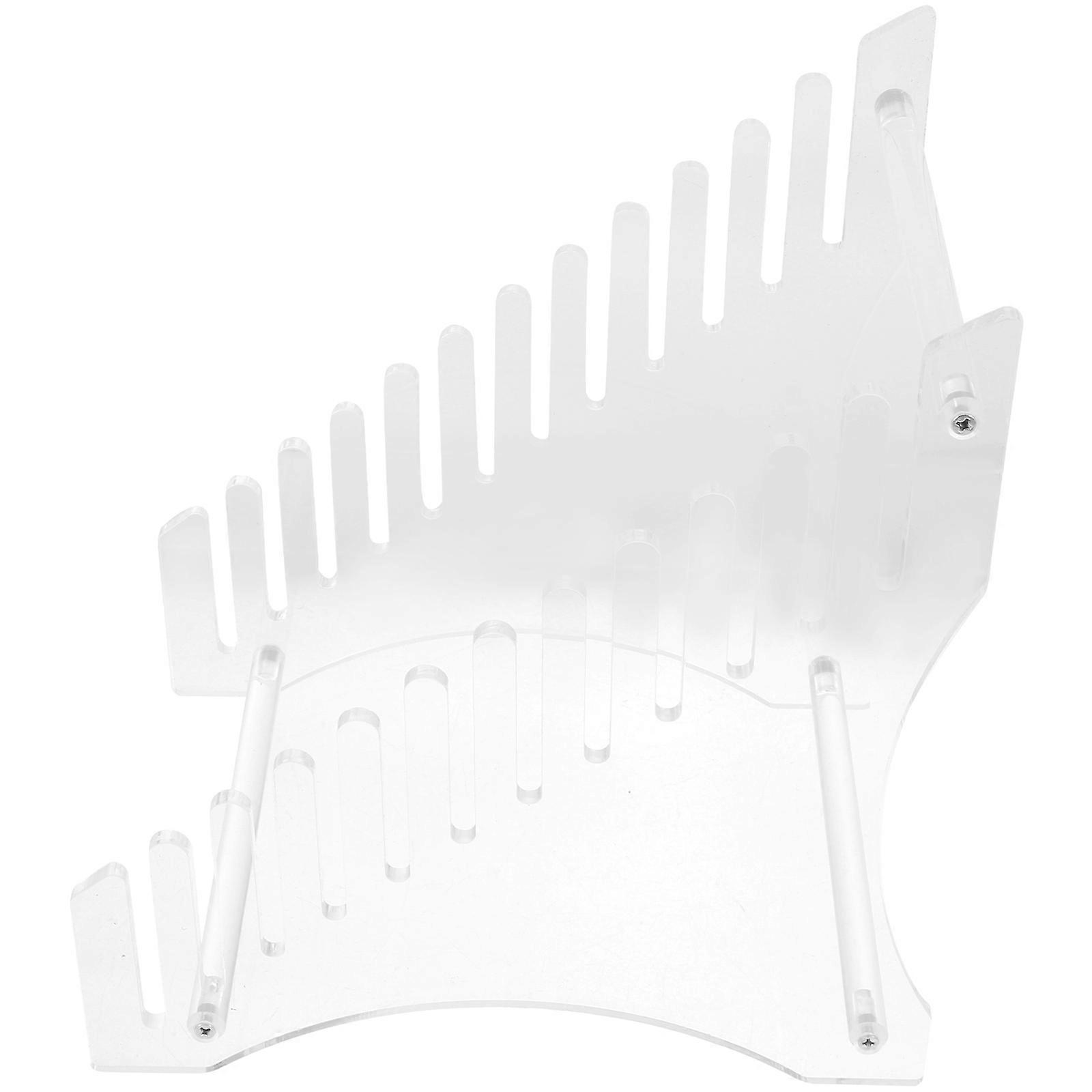 Tiered Acrylic Rack Transparent for Storage Use Vinyl Record Shelf