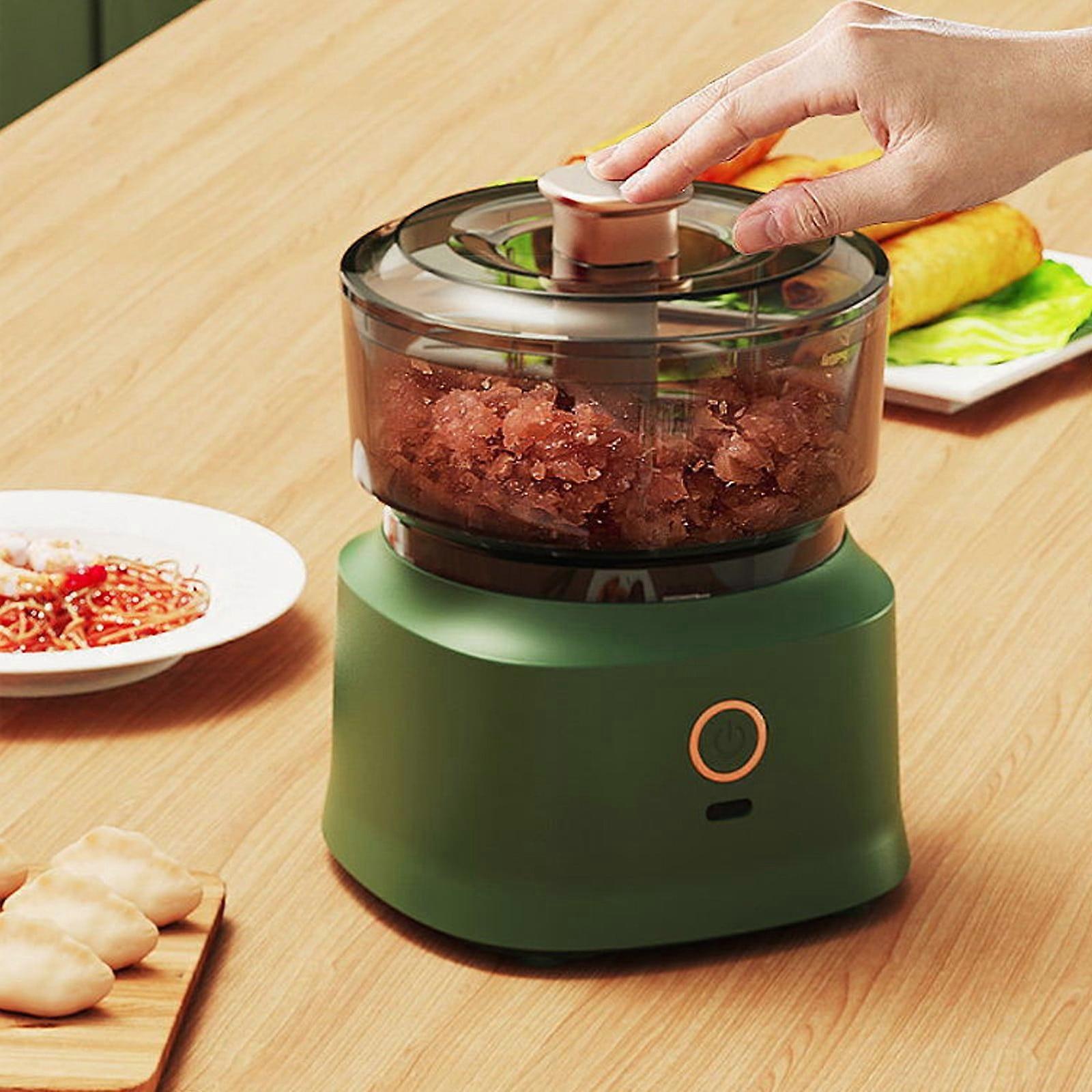 Electric Garlic Chopper 350ML, Mini Portable Veggie Grinder with USB Charging, compatible with Blender for Onion, Ginger, Chili, Fruit, Meat