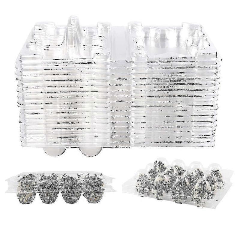 Transparent mini egg dispenser reusable 12 grids 100pcs refrigerator