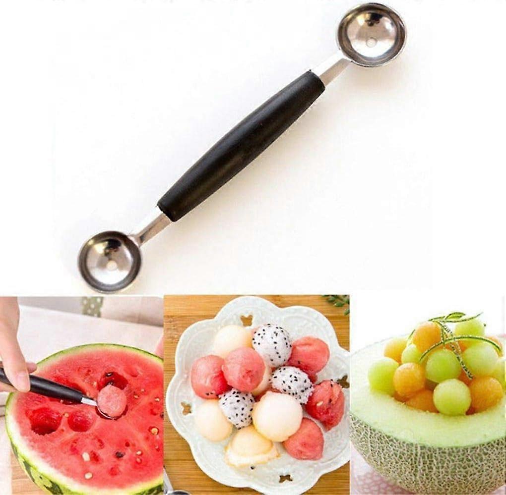 Stainless Steel Melon Baller with Dual Scoop Design, Ergonomic NonSlip Handle for Fruit Carving