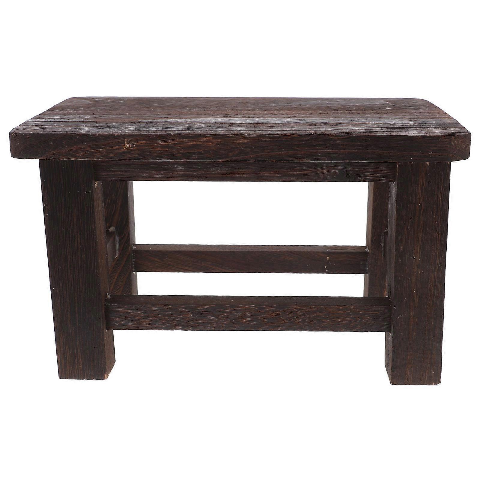 Wooden Stool for Changing Shoes with Solid Wood Material Compact Stool